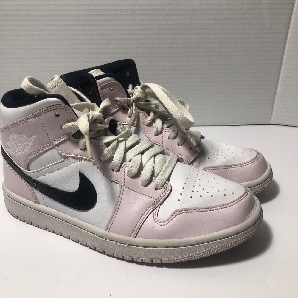 Nike Air Jordan 1 Mid Baby Pink Barely Rose Sneakers Womens Size 8 Athletic